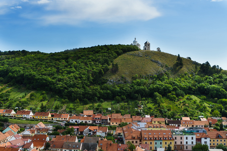 The Holy Hill belongs to one of the most prominent natural landscapes of Mikulovの写真素材