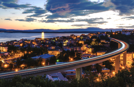 Crikvenica is the most popular resort on the Croatian seaside (5,800 inhabitants), 37 km southeast of Rijeka.の写真素材