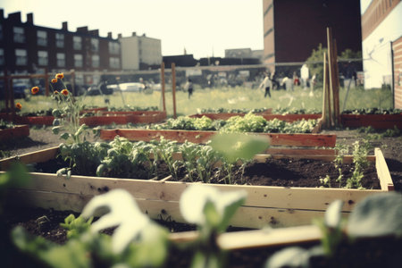 community gardening project. Generative AIの素材