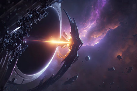 space scene with planets. Generative a.i.の素材