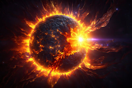 space scene with planets. Generative a.i.の素材