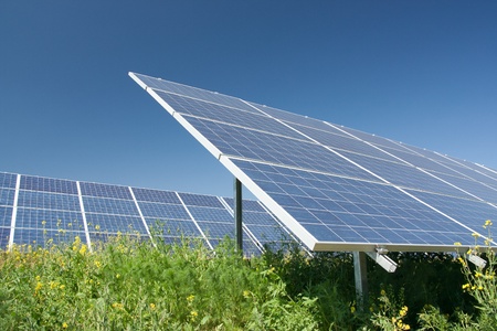 Solar power station - alternative energyの写真素材