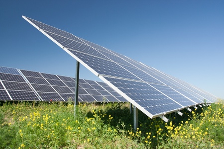 Solar power station - alternative energyの写真素材