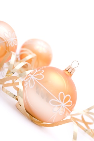 High key studio shot of Christmas decoration - vertical compositionの写真素材