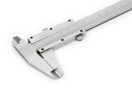 Caliper on white background - equipment for mechanical engineerの写真素材