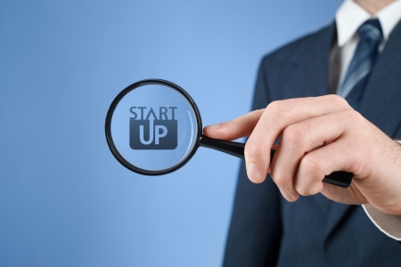 Man looks for startup business prepared to invest. Investor supervise the acceleration of start-up project.の写真素材