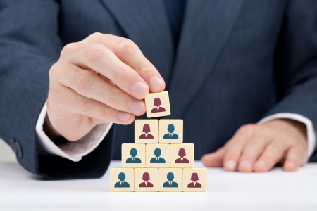 Human resources officer realize gender equality by choosing woman boss employee  CEO   Gender equality quotes concept の写真素材