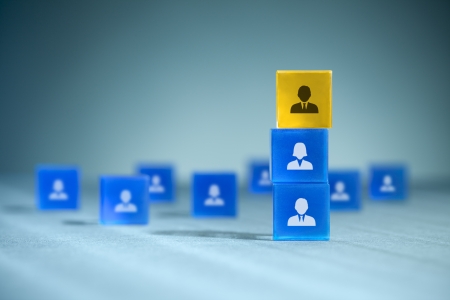 Human resources, team composition, team configuration, teamwork, cooperation and team leader (CEO) concepts.
の写真素材