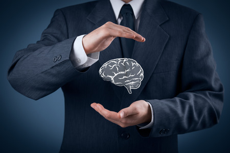 Intellectual property protection law and rights, copyright and patents concept. Protect business ideas and headhunter concepts.の写真素材