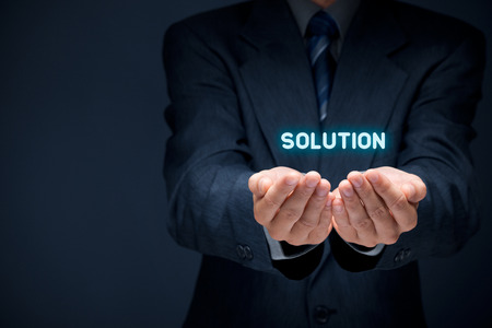 Businessman or consultant give you a business solutionの写真素材