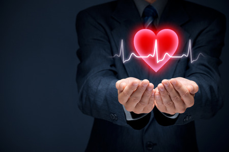 Cardiology, protect health (healthcare) and heart problems prevention concept. Cardiologist with...
