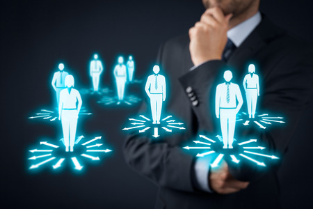 Decision making (management decisions) - select the best business perspective (direction) to future.の写真素材