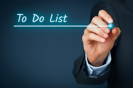 To do list heading - background template for business presentation with to-do list. Background for business slide show for presentations.の写真素材