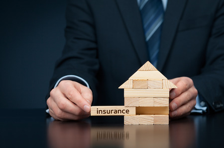 Property (family house) insurance protection concept.