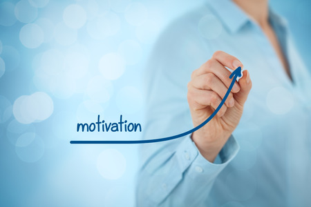 Businessman, consultant or human resources officer give you a motivation to growth (personal development).の写真素材