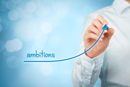 Growing ambitions and personal development concept.の写真素材