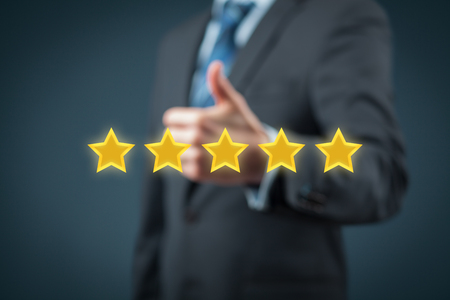 Review, rating, ranking, evaluation and classification concept.の写真素材