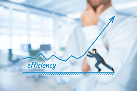 Manager (businessman, coach, leadership) plan to increase efficiency.の写真素材