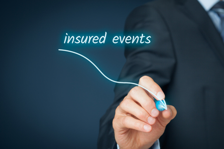 Insurance agent plan to decrease insured events. Assurance concept.の写真素材