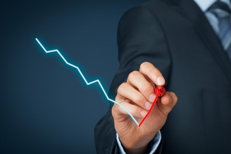 Crisis management concept. Crisis manager discontinue company failure and start with growth.
の写真素材