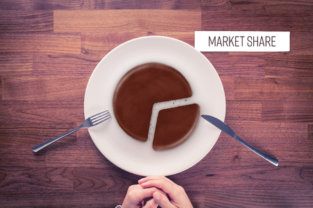 Market share marketing conceptの写真素材