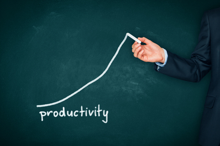 Manager (businessman, coach, leadership) plan to increase company productivity.の写真素材