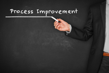 Process improvement heading - title page or background for business slide show for presentations.の写真素材