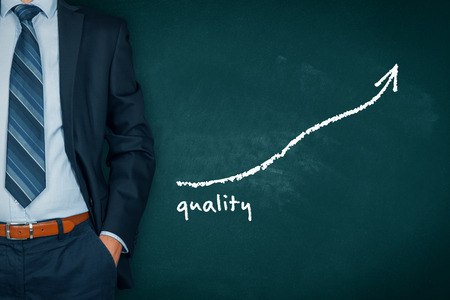 Manager (businessman, coach, leadership) plan to improve quality.の写真素材