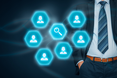 Human resources officer looking for (search) employees.の写真素材