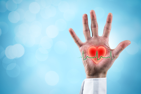 Healthcare and heart problems prevention (cardiology) concept.の写真素材