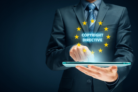 Copyright directive concept - EU protection of creative content.の写真素材
