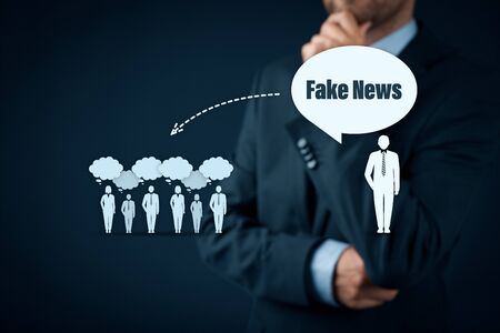 Fake news and their impact to the public and policy concept.の写真素材