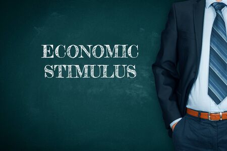 Government economic stimulus after covid-19 and another crisis times concept. Monetary and fiscal policy concept and education about it.の写真素材