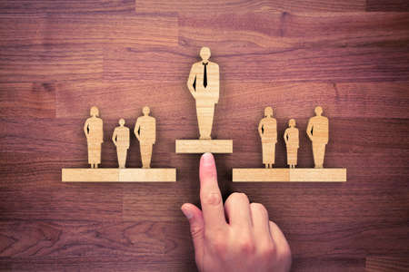 Successful team leader (manager, CEO, market leader) and another business leadership and motivation concepts.の写真素材