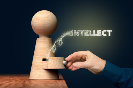 Open power of your intellect concept, motivational personal development concept.の写真素材