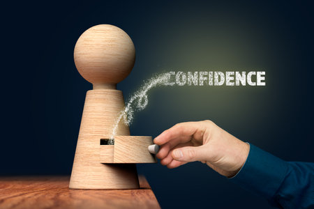 Discover confidence inside of you concept. Personal development and self-confidence concept.の写真素材
