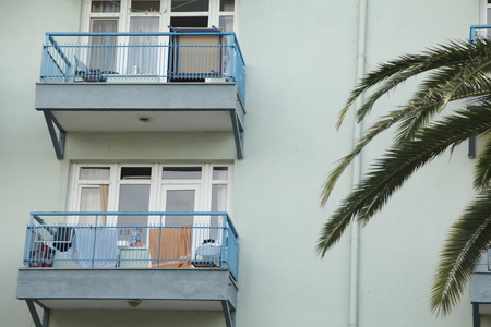 balcony and buildingの写真素材