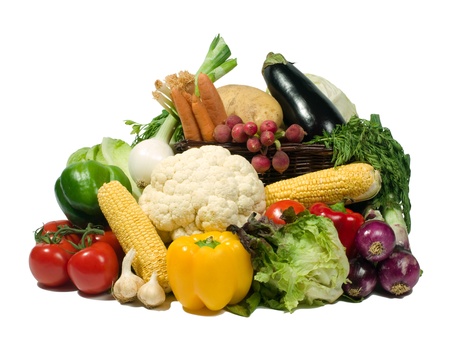 Assortment of the most popular vegetablesの写真素材