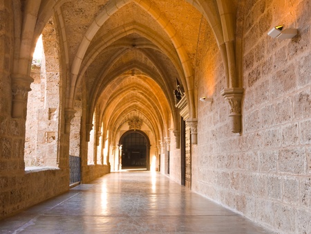 Cloister of the Monasterio de Piedra  Zaragoza, Spainのeditorial素材