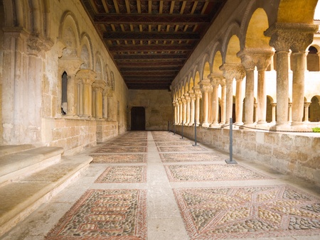 Cloister of Monasterio de Santo Domingo de Silos, Burgos, Spainのeditorial素材