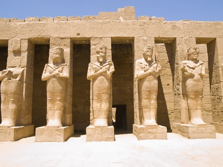 Colosus at Karnak Temple  Thebes  Egyptの写真素材