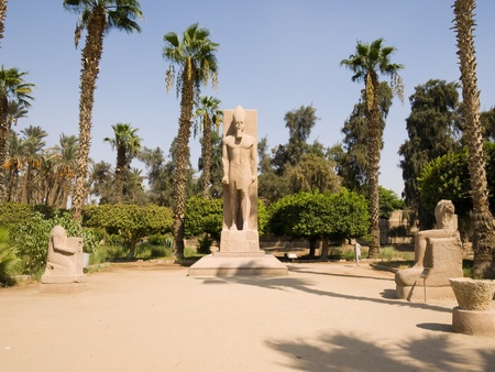 Rameses II colosus in the Memphis open-air museumの写真素材