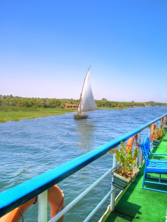 Faluca sailing  Images from Nile, Egyptの写真素材