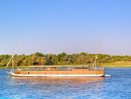 Dahabiya sailing  Images from Nile, Egyptの写真素材