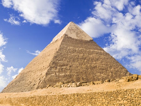 Pyramid of Chephren, Egyptの写真素材
