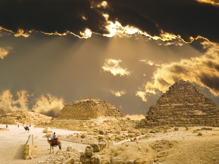 Queen Hetepheres tombs under a special light,  Egyptの写真素材