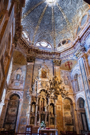 Interior of Santiago de Compostela cathedral  Capilla del Pilarのeditorial素材