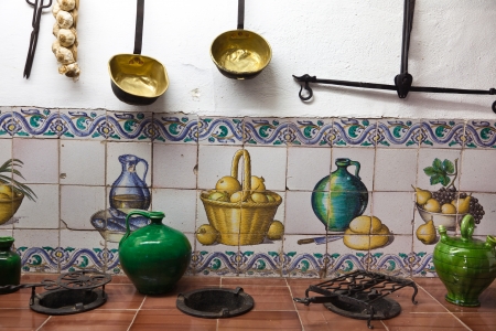 Very old kitchen with ancient utensilsのeditorial素材