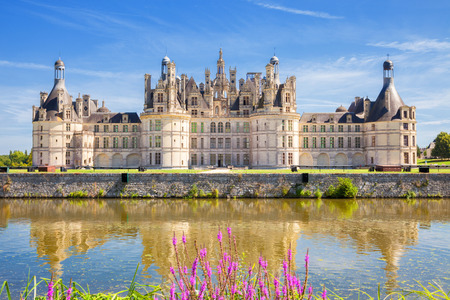Chambord Chateau panoramic, Franceのeditorial素材