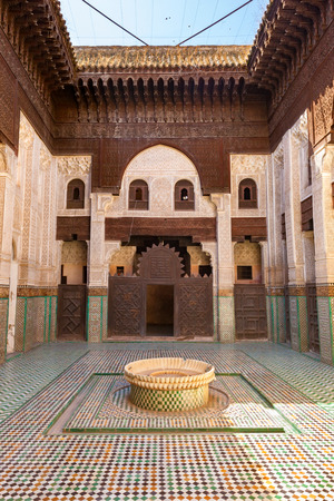 Bou Inania Madrasa in Meknes, Moroccoのeditorial素材